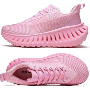 Women's Walking Running Gym Training Flexible Casual Pink Sneakers Shoes